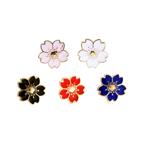 FOMIYES 1 Satz Teiliges Kirschblüten Broschen Japanische Anstecknadeln Für Kleidung Taschen Accessoires Weiß 5 Stück von FOMIYES