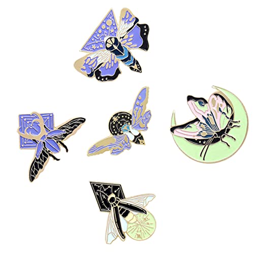 FOMIYES Cartoon Brosche 5 Stücke Nachtleuchtende Brustnadel Kleidung Zubehör Legierungsbrosche für Hochzeiten Geburtstage Weihnachten Dekoration von FOMIYES