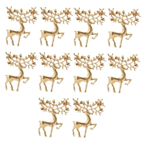 FOMIYES 1 Satz Teiliges Retro Elch Broschen Legierung Weihnachtsanstecker Für Kleidung Schals Und Hüte Glänzende Und Langlebige Dekoration Für Frauen 10 Stück von FOMIYES