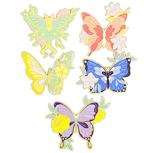 FOMIYES 5stücke Schmetterlings Broschen Nadeln Damen Kleidung Zubehör Frühling Schal Schnallen Urlaub Schmetterlings Revers Pin von FOMIYES