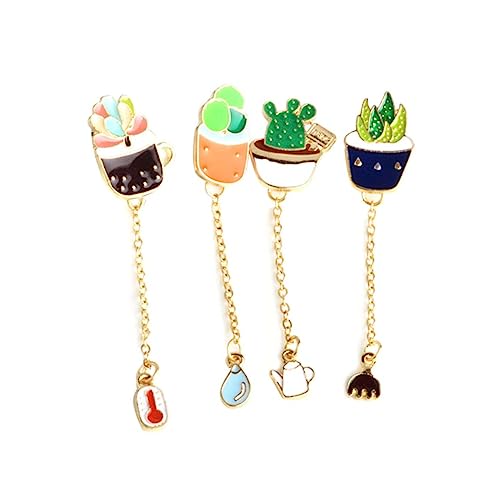 FOMIYES 4stücke Kaktusbrosche Aus Legierung Stilvoller Modeschmuck Für Frauen Und Mädchen Als Bankettbrosche Oder Tägliche Dekoration Tragbar von FOMIYES