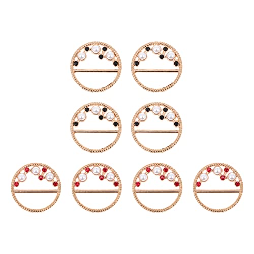 FOMIYES 1 Satz Teiliges Zinklegierung Schal Clips Klammern Mit Kunstperlen Für Für Kleidung Schals Und T Shirts 8 Stück von FOMIYES