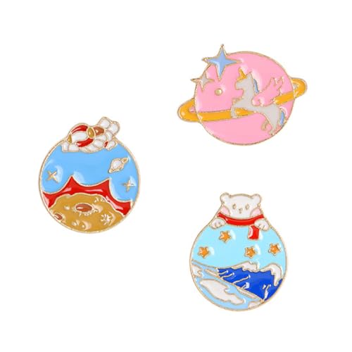 FOMIYES 1 Satz Tier Broschen Niedliche Cartoon Katze Einhorn Planet Form Anstecknadeln Für Kleidung Und Taschen Kreativ Und 3 Stück von FOMIYES