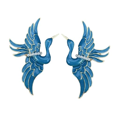 FOMIYES 1 Satz Vintage Brosche Chinesischer Emaille Rotkranich Anstecknadel Für Kleidung Schals Accessoires 2 Stück von FOMIYES