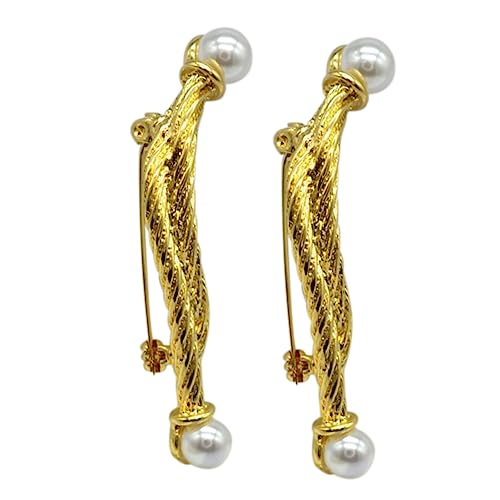 FOMIYES 2stücke Goldene Legierungsbroschen Retro-anstecknadeln Kleider-accessoires Dekoratives Schmuckstück Goldfarben von FOMIYES