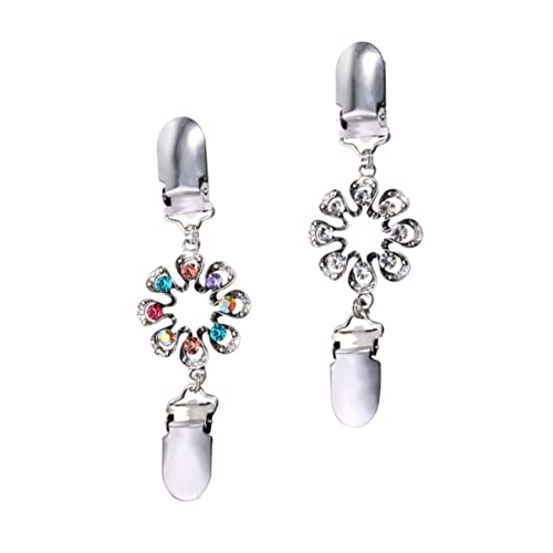 FOMIYES Strickjacken-clips-set Aus Legiertem Edelstahl 2-teilig Schal-clips Blumendesign Modisch Und Robust Für Damen von FOMIYES