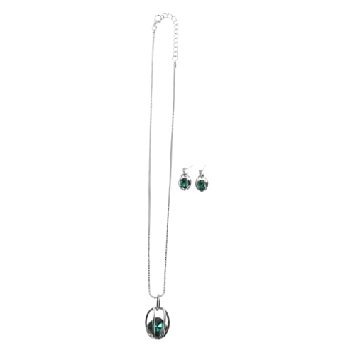 FOMIYES 1 Set Brautkristall Halskette Und Ohrring Set Grüner Strass Tropfen Schmuckanhänger Für Frauen Hochzeiten Abschlussbälle Und Besondere Anlässe FOMIYES 1 Set Brautkristall Halskette Und Ohrring Set Grüner Strass Tropfen Schmuckanhänger Für Frauen Hochzeiten Abschlussbälle Und Besondere Anlässe von FOMIYES