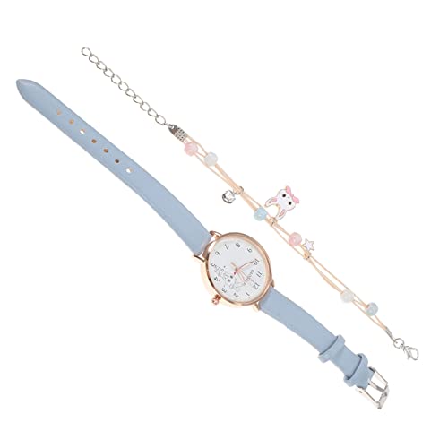 FOMIYES Kreative Cartoon Bunny Kinderuhr mit Armband PU Legierung Leicht für Mädchen und Studenten von FOMIYES