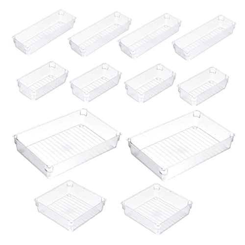 FOMIYES 1 Set-Box Kosmetische Aufbewahrungsbox Kunststoff-Organizer Übersichtliche Besteckschublade Eierablage Besteck-Organizer-Fach Plastik Aufbewahrungskiste Weiß Lagerung Student von FOMIYES