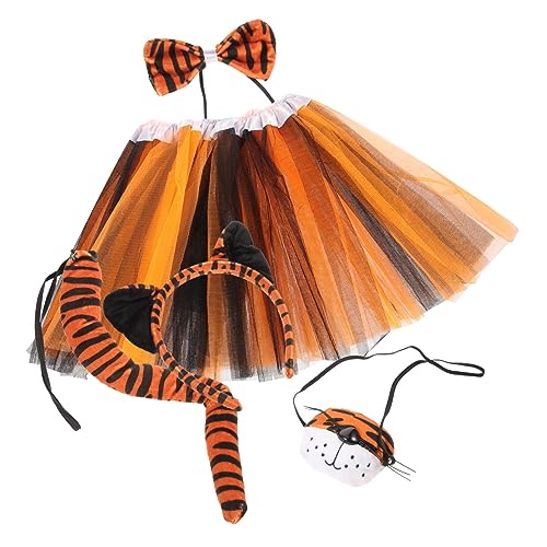 FOMIYES Tigerohren Stirnband Mit Und Nase Für Cosplay Dekorativ Tier Kostüm Accessoires Für Halloween Party Requisiten von FOMIYES
