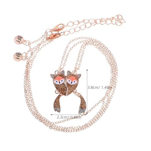 FOMIYES 1 Set magnetische Fuchs-Halskette für Kinder: süße Herz-Puzzle-Charm-Halskette für Mädchen – Schmuck für beste Freunde für den Alltag von FOMIYES