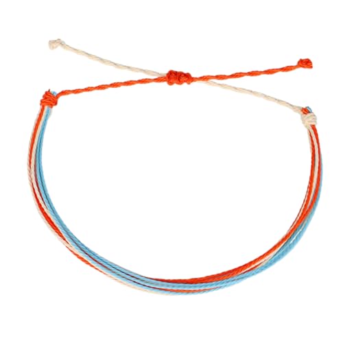 FOMIYES Armband Handgemacht Verstellbar Perlenarmband Folk Stil Fußkettchen Wachs Schnurarmband Bunt von FOMIYES