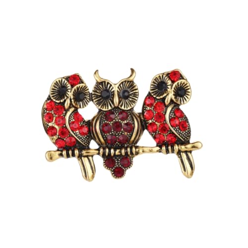 FOMIYES Eulenbrosche Aus Legierung Elegante Brosche Zum Befestigen An Kleidung Taschen Rucksäcken Mützen Schals Geeignet Für Valentinstag Jahrestag Geburtstag Weihnachten Und Andere Feste von FOMIYES