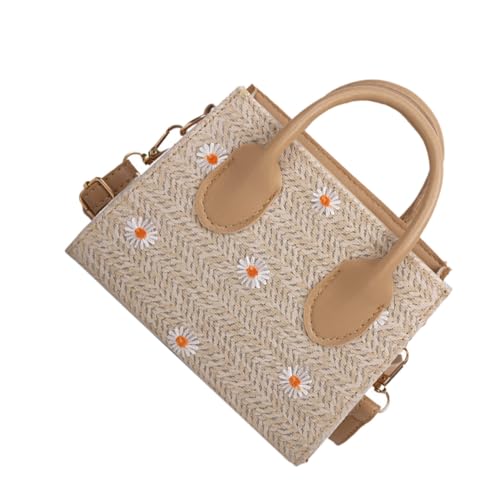 FOMIYES 1 Stück Daisy Woven Handbag Hochwertigem Stroh Handgefertigte Umhängetasche für Damen Leicht und Praktisch für Ausflüge mit Freunden Vielseitig Einsetzbar als Foto FOMIYES 1 Stück Daisy Woven Handbag Hochwertigem Stroh Handgefertigte Umhängetasche für Damen Leicht und Praktisch für Ausflüge mit Freunden Vielseitig Einsetzbar als Foto von FOMIYES