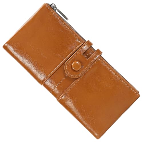 FOMIYES 1 Stück Damen Geldbörse PU Vintage Handtasche mit RFID Langlebiges Zuverlässiges Portemonnaie Khaki für Reisen von FOMIYES