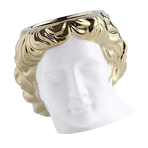 FOMIYES 1stk David Make-up Pinsel Eimer Head of David Stifthalter Griechische Statue Von David Vase Statue Von David Florenz Michelangelos David Lagerregal Weiße Keramik Kosmetik von FOMIYES