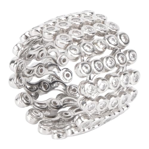FOMIYES 1 Stück Dehnbarer Damenring Schmuckstück als Armband und Ring Verstellbar Kupfer mit Silberner Beschichtung für Besondere Anlässe und Alltag von FOMIYES