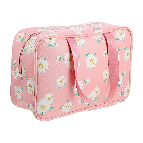 FOMIYES 1stk Gänseblümchen-Kosmetiktasche Pu-Make-up-Tasche Organisator Bilden Schminkkoffer Süße Kosmetiktasche Süße Kulturtasche Aufbewahrungstasche Koreanische Version Damen von FOMIYES