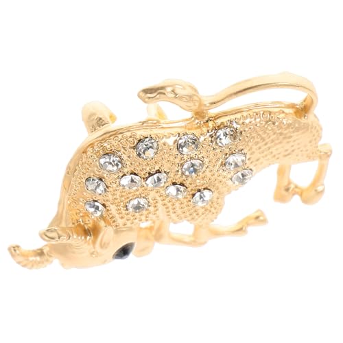 FOMIYES 1 Stück Goldene Tierbrosche Legierung Kreativer Animal Breastpin für Herren zur Dekoration von Kleidung Taschen Accessoires Partys Besondere Anlässe von FOMIYES