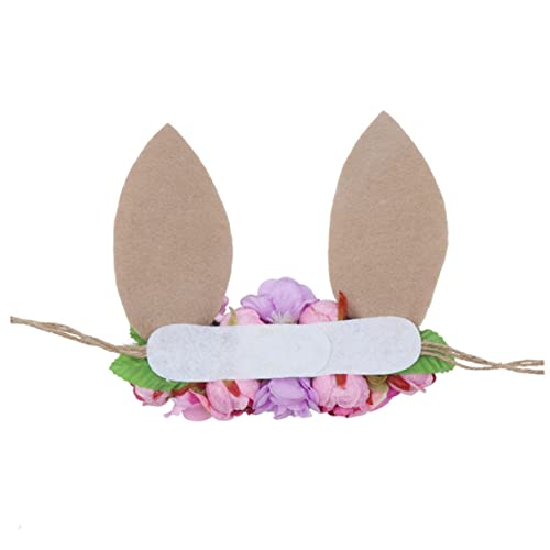 FOMIYES 1 Stück Haargummis Für Kinder Blumen-Haar-Accessoires Kinder-Haar-Accessoires Ostern-Kopfschmuck Kaninchen-Haarband Hasen-Haarbänder Künstliche Blumen-Stirnband von FOMIYES