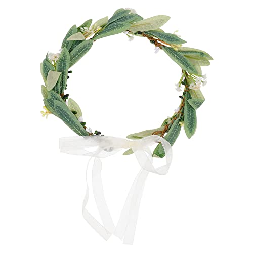 FOMIYES 1 Stück Haargummis Für Kleine Mädchen Blumenmädchen-Kopfstücke Für Hochzeit Für Mädchen Brautjungfer Blumen-Damen-Stirnband Feenblume Party-Haarreifen Blumen-Stirnband von FOMIYES