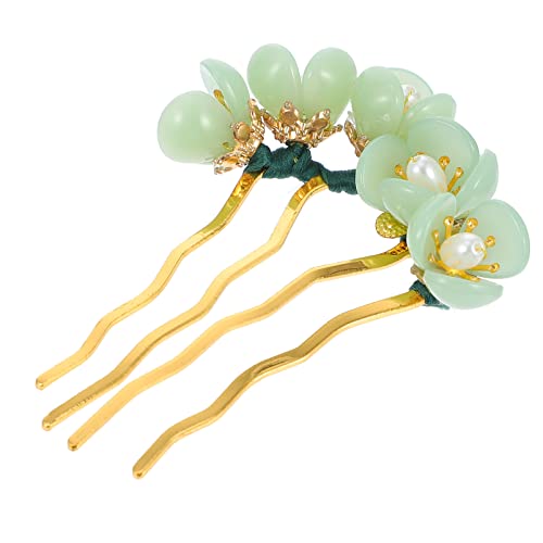 FOMIYES Blumen Haarnadeln Jade Handgemacht Traditioneller Chinesischer Haarstab Klassische Haarnadel Für Frauen Mädchen Elegantes Kopfschmuck Retro Design von FOMIYES