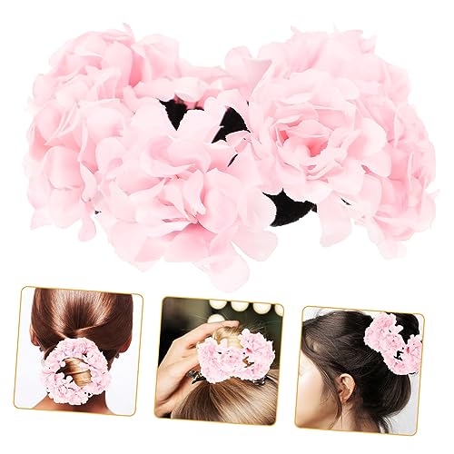 FOMIYES 1stk Haargummis Für Frauen Pferdeschwanz-haargummis Nahtlose Haarbänder Aus Baumwolle Elastische Dicke Haarhalter Chiffon-haargummis Blumen-haargummis Rose Urlaub Haarnadel von FOMIYES