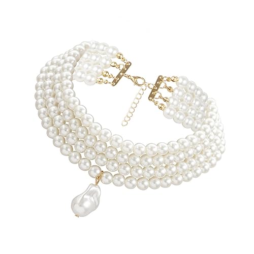 FOMIYES 1 Stück Halskette Damen Geometrische Imitationsperlenkette Einfacher Halsaccessoire für Besondere Anlässe Eleganter Schmuck für Partys und Alltag FOMIYES 1 Stück Halskette Damen Geometrische Imitationsperlenkette Einfacher Halsaccessoire für Besondere Anlässe Eleganter Schmuck für Partys und Alltag von FOMIYES