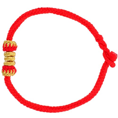 FOMIYES 1 Stück Handgefertigtes Rotseil Armband Fußkette für Unisex Geflochten mit Knotenverschluss Perfektes für Valentinstag Geburtstag und von FOMIYES