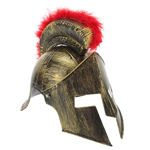 FOMIYES Kriegerhelm Cosplay Accessoire Für Halloween Und Kostümpartys Mittelalterlicher Helm Mit Goldenen Details Für Theateraufführungen Karneval Und Fotoshootings Einheitsgröße von FOMIYES