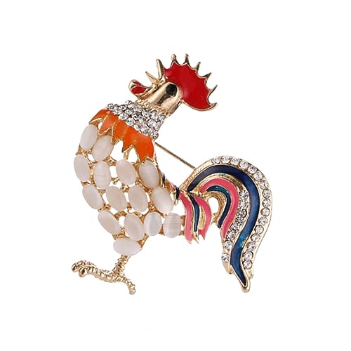 FOMIYES Hahn Design Brosche Aus Legierung Elegant Und Modisch Für Kleidung Taschen Rucksäcke Mützen Schals Valentinstag Jahrestag Geburtstag Weihnachten Und Andere Feste von FOMIYES