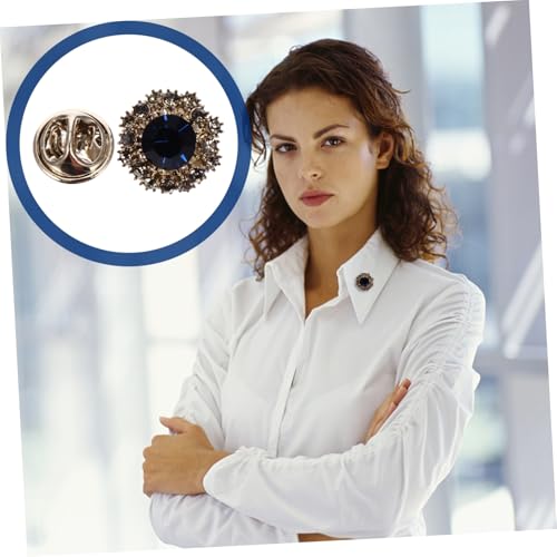 FOMIYES Vintage Kragenbrosche Für Herren Und Damen Strassstein Dekorative Brosche Hemdkragen Clip Metall Elegantes Design Für Kleidung Taschen Schals von FOMIYES