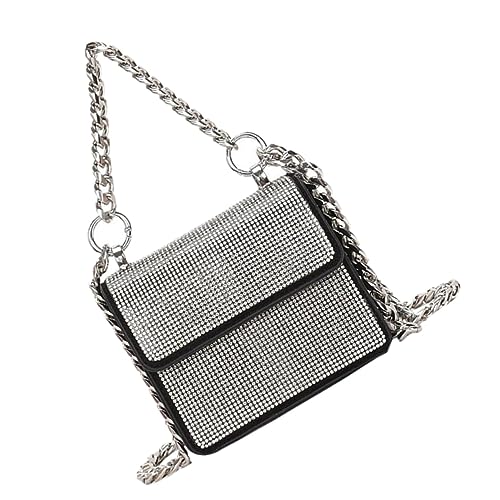 FOMIYES 1 Stück Ketten Umhängetasche für Damen Tragbare Kleine Quadratische PU Tasche Schwarz für Arbeit Schule und Shopping FOMIYES 1 Stück Ketten Umhängetasche für Damen Tragbare Kleine Quadratische PU Tasche Schwarz für Arbeit Schule und Shopping von FOMIYES