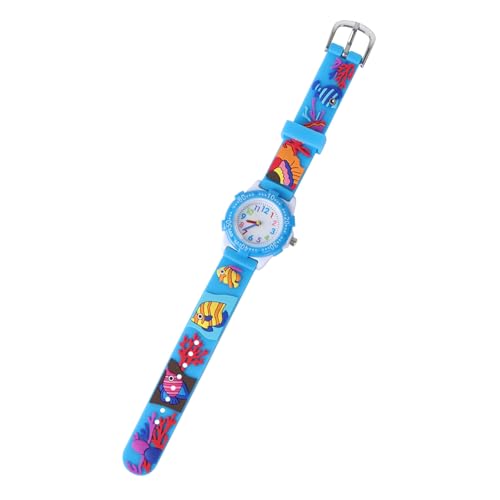 FOMIYES Kreative 3D Kinderuhr Unterwasserwelt Leichtere Armbanduhr für Jungen und Mädchen Cartoon Handgelenksdekoration Langlebiges Material Geburtstag von FOMIYES
