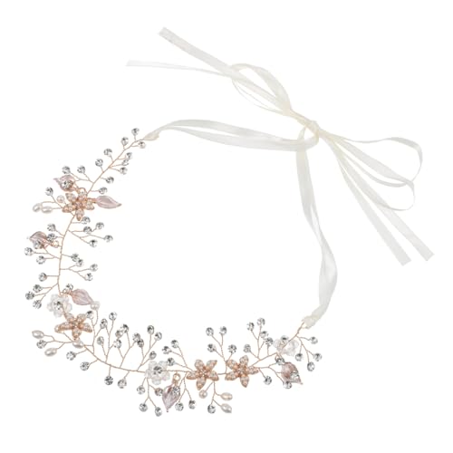 FOMIYES Luxuriöses Haarband – Blumen-stirnband Aus Metalllegierung Brautkopfschmuck Für Hochzeit Halloween Feier von FOMIYES