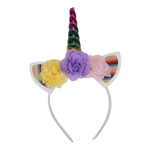 FOMIYES 1stk Leuchtendes Einhorn-stirnband Einhorn Haarb?nder Horn-foto-requisiten Glow in The Dark Stirnband Blinkendes Stirnband Einhorn Kostümzubeh?r Haarreifen Zubehör Kind Stoff Led von FOMIYES