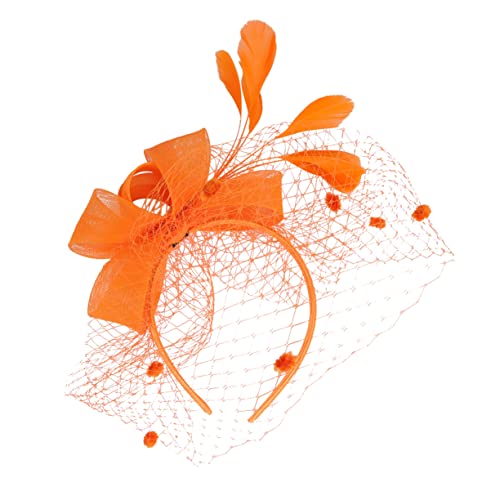 FOMIYES 1stk Mesh-kopf- Hochzeitshüte Für Damen Derby-stirnband Damen Stirnbänder Haarbänder Für Frauen Haarschmuck Damenhüte Mode Elegant Braut Gittergewebe Das Foto Gesicht Bedecken von FOMIYES