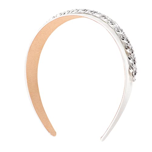 FOMIYES 1stk Stirnband Mit Metallkette Metalldekor Badezimmerdekorationen Haargummis Hochzeitsdeko Haarschmuck Haarreifen Einfaches Haarband Die Kette Strasssteine Diamant Fräulein Weiß von FOMIYES