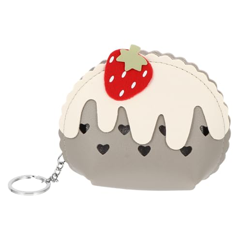 FOMIYES Erdbeer Geldbörse Für Mädchen Kleine Pu Münztasche Mit Reißverschluss Tragbare Erdbeer Geldbörse Handgehaltene Erdbeermuster Aufbewahrungstasche Für Reisen Und Partys von FOMIYES