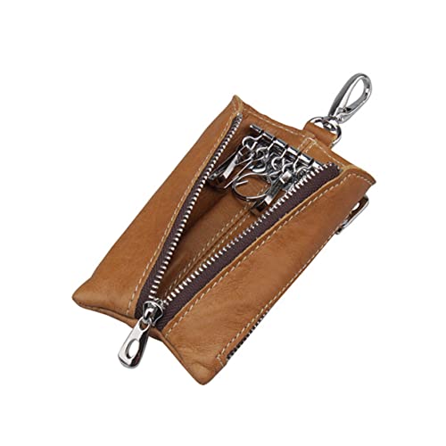 FOMIYES Autoschlüsseltasche Aus Pu-Material Mit Reißverschlussfach Für Karten Münzbörse Und Schlüsselhalter Mit Verdickter Schnalle Und Metallverschluss von FOMIYES