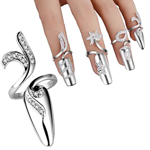 FOMIYES 1 Stück Nagelringabdeckung Für Frauen Fingernagel Charme Fingernagel Glitzerringe Fingernagel Ringe Klaue Nagelspitzenpflaster Fingernagelkappenring Vierteiliges Set von FOMIYES
