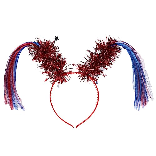 FOMIYES 1stk Pferdeschwanz-stirnband Rote Lamettaperücke Weihnachtsfeier Als Geschenk Cosplay-requisiten Rosa Lametta Perücke Lametta-haarperücke Plastik Europäische Mode Fräulein Metall von FOMIYES