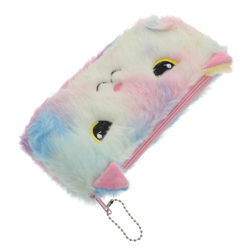 FOMIYES 1 Stück Plüsch Federmäppchen Machen Plüschtasche Stifte Beutel Cartoon-Stifttasche Federmäppchen aus hochwertigem Material Wickeltasche Stiftbeutel Münzbeutel Gelb von FOMIYES