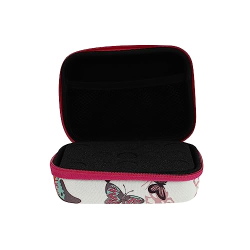 FOMIYES 1 Stück Professionelle Tragetasche für Ätherische Öle Fach Flaschenaufbewahrung Weißes Schmetterlingsdesign Schockabsorbierende Reisetasche für Damen für Reisen und Outdoor von FOMIYES