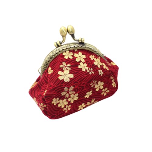 FOMIYES Münzgeldbörse Mit Blumenmuster Vintage Geldbörse Für Kleingeld Aufbewahrungstasche Für Münzen Und Visitenkarten Praktisch Für Alltag Und Reisen von FOMIYES
