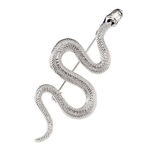 FOMIYES 1 Stück Schlangenform Brosche Anstecknadel für Damen Modisches Accessoire für Kleidung für Kleider Schals und Pullover Silberfarben von FOMIYES