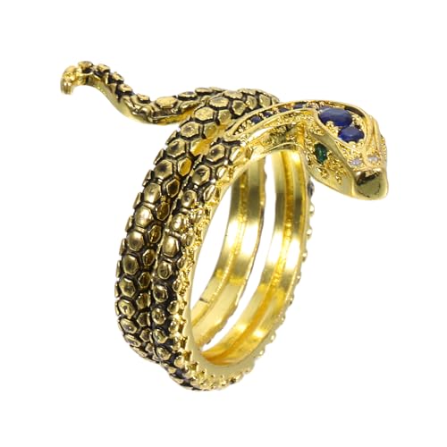 FOMIYES 1 Stück Schlangenring Zirkonia Einzigartiger Chic Finger Schmuck für Damen und Herren Verstellbar für Besondere Anlässe und von FOMIYES