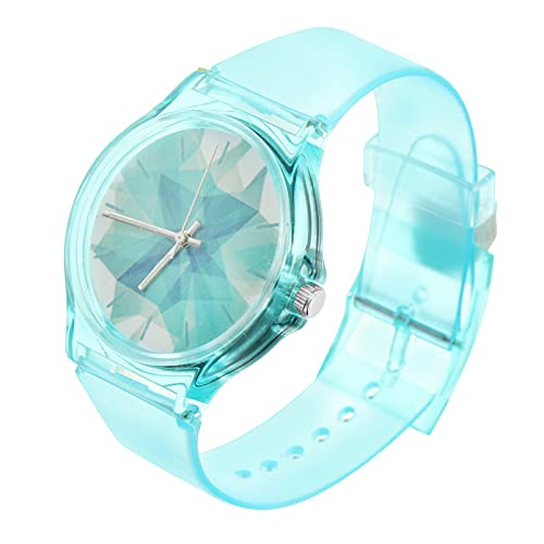 FOMIYES 1 Stück Schülerquarzuhr Transparente Jelly Armbanduhr für Stilvolle und Praktische Uhr mit Komfortablem Tragegefühl für Schule und Freizeit Blau mit von FOMIYES