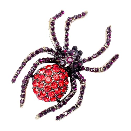 FOMIYES 1 Stück Strass-Brosche Diamant-Spinne Mode Retro Spinnenbrosche gotische Spinnenbrosche Spinne aus Strass broschen für kleidung Tier Brosche Spinne Brustnadel Legierung rot von FOMIYES