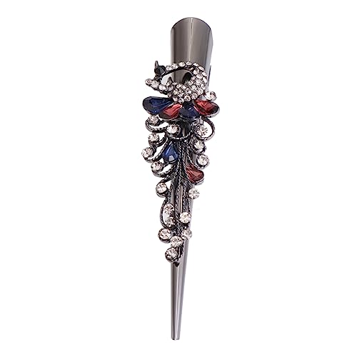 FOMIYES 1 Stück Vintage Haarklammer mit Strass Große Entenschnabel Haarspange Metall Elegantes Haarschmuck für Frauen Vielseitig für Partys und Alltag Farbenfrohes Design von FOMIYES